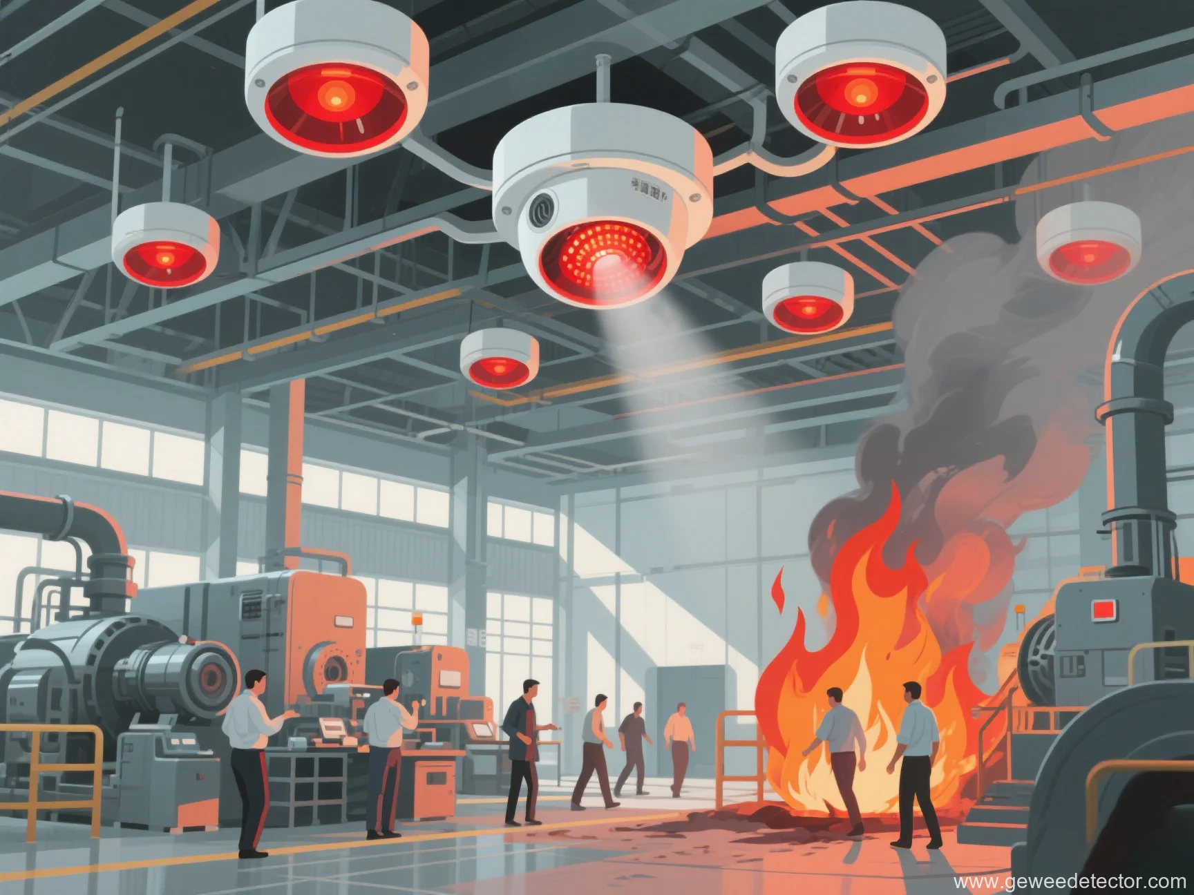 factory fire emergency response
