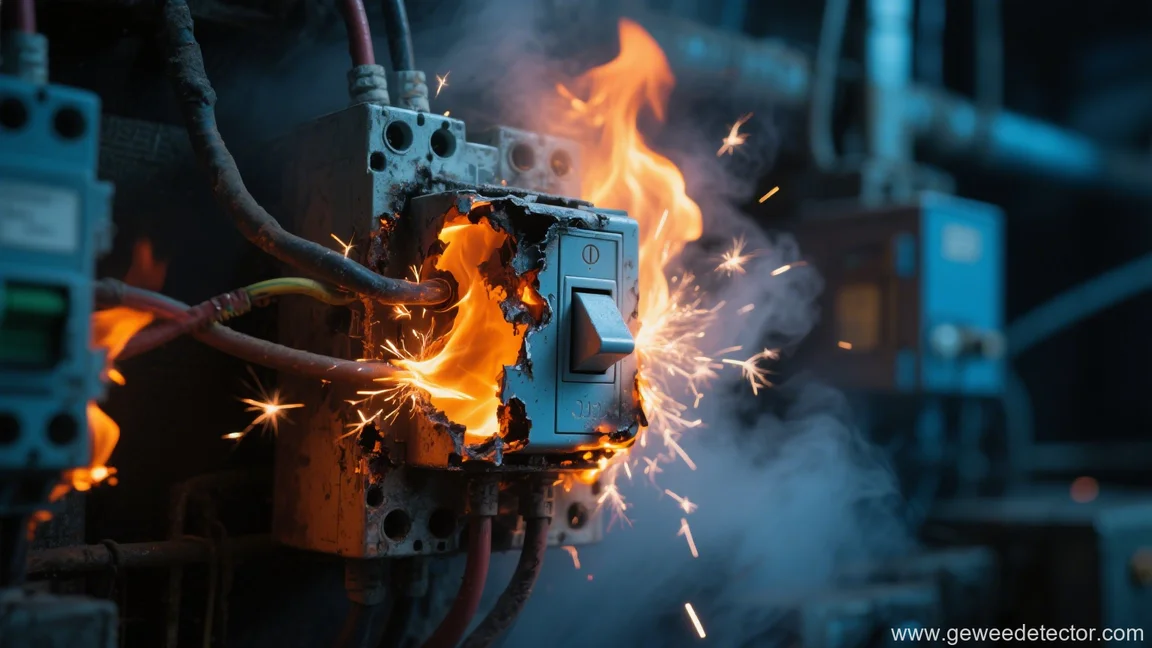 electrical switch fire spark hazard damage