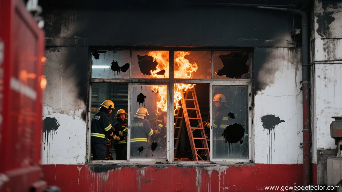 firefighters working through window during emergency