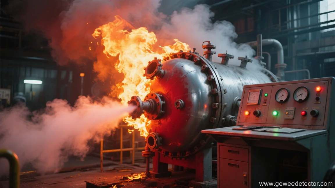 industrial furnace fire flames control panel machinery