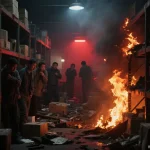 warehouse fire investigation team assessment damage