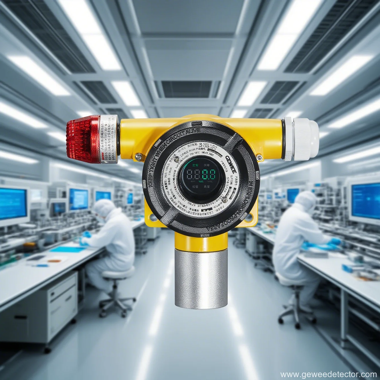 industrial alarm system in factory environment