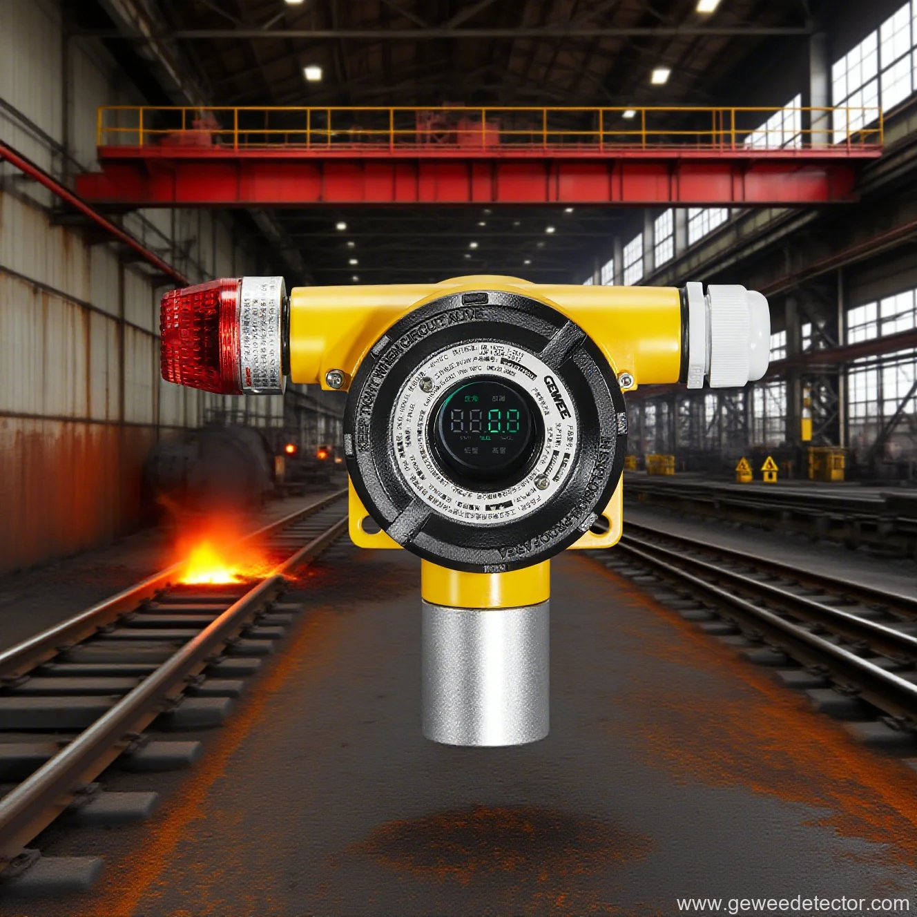 industrial device on railway track
