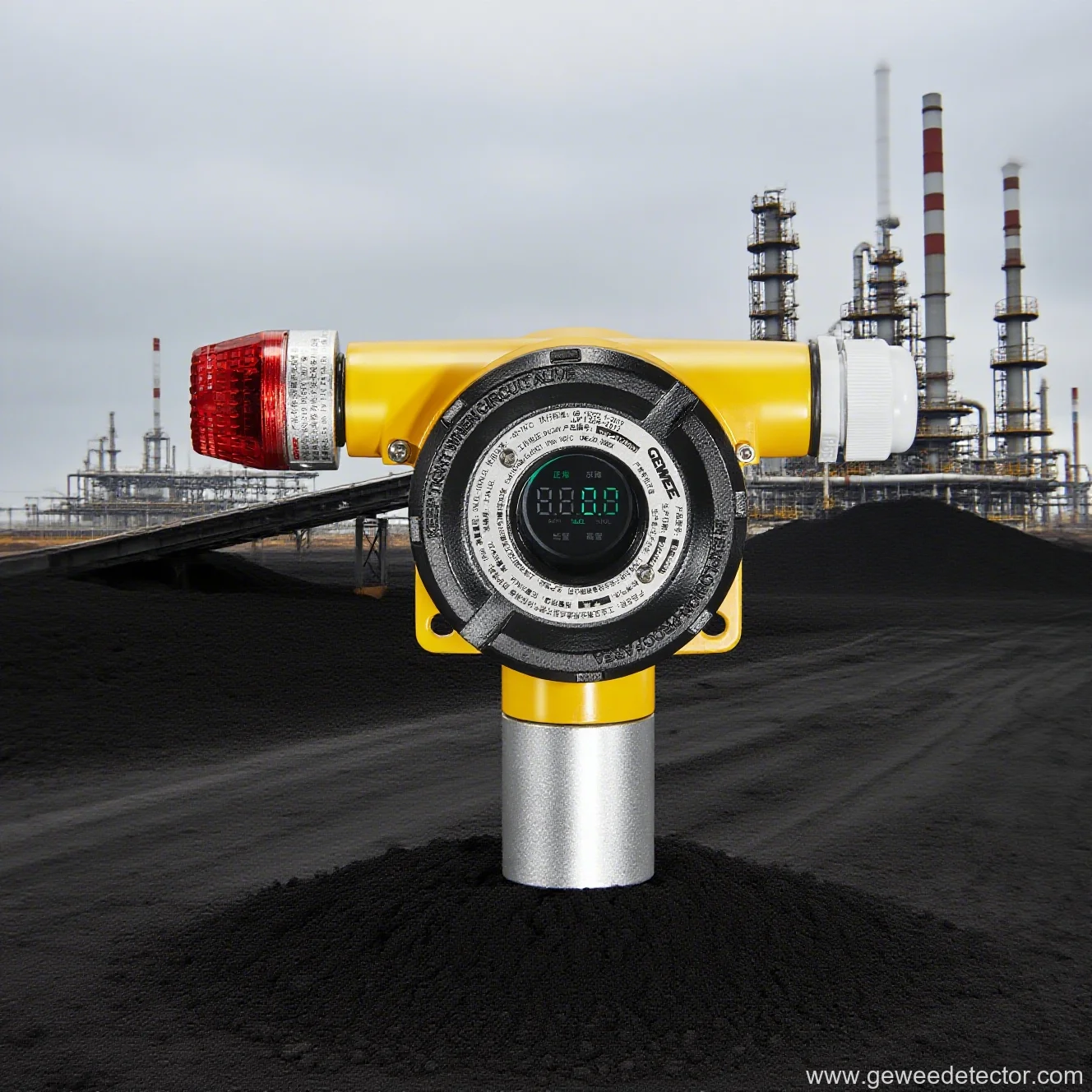 process plant with level indicator