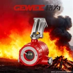 fire sprinkler head isolated on fire