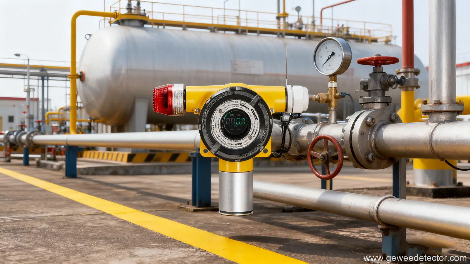 industrial pipeline flow meter yellow pipe
